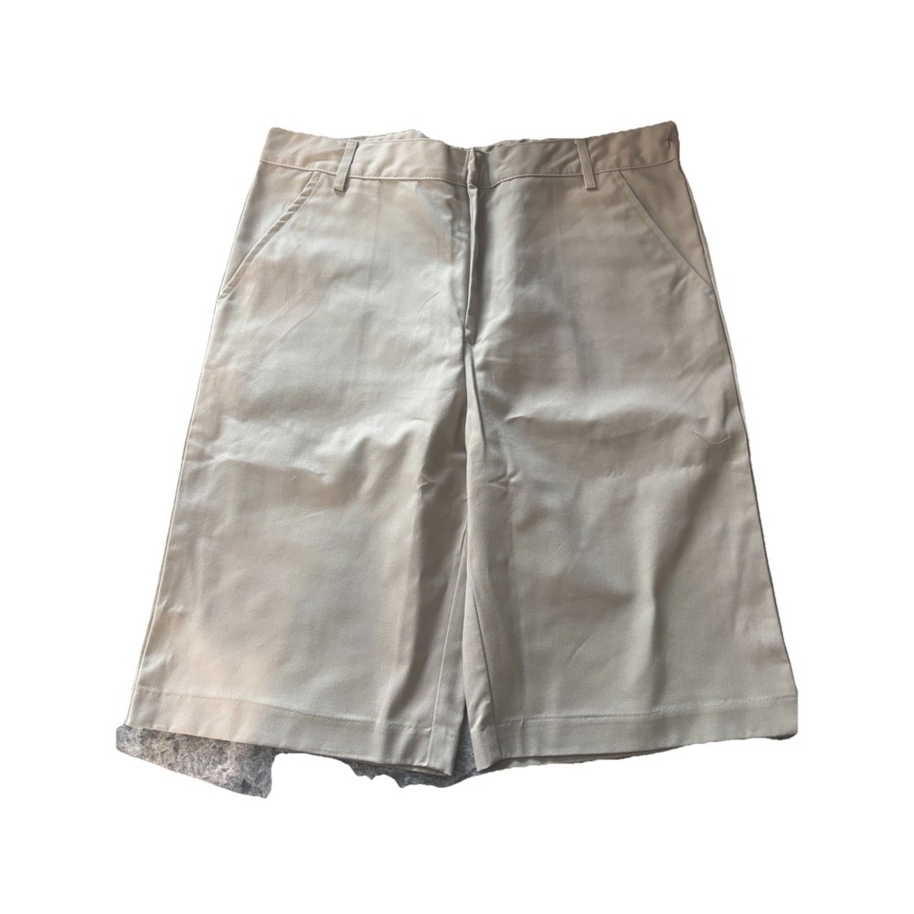 NWT Unik Boys Light Khaki Size 14 Uniform Shorts 10.75" Inseam